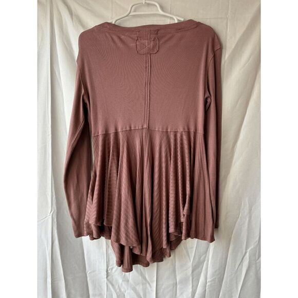 We the Free Womens Clover Split Neck Babydoll Top in Antique Oak Size Small - Picture 2 of 2